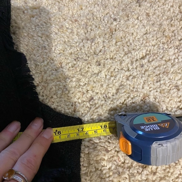 Club Monaco Women’s Fringe Detail Long Open Vest Black Size S - Picture 7 of 8